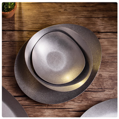 Willa Stainless Steel Plates, Metal 304 Dinner Dishes, Special