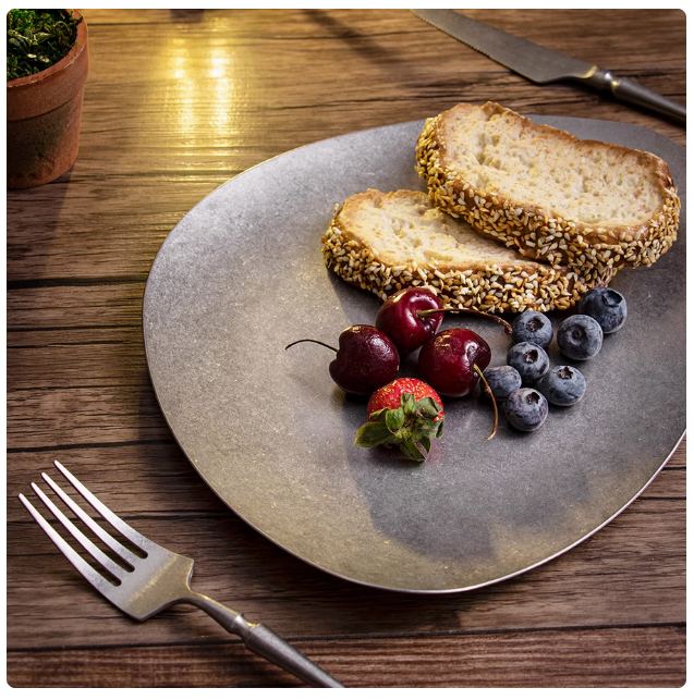 Willa Stainless Steel Plates, Metal 304 Dinner Dishes, Special